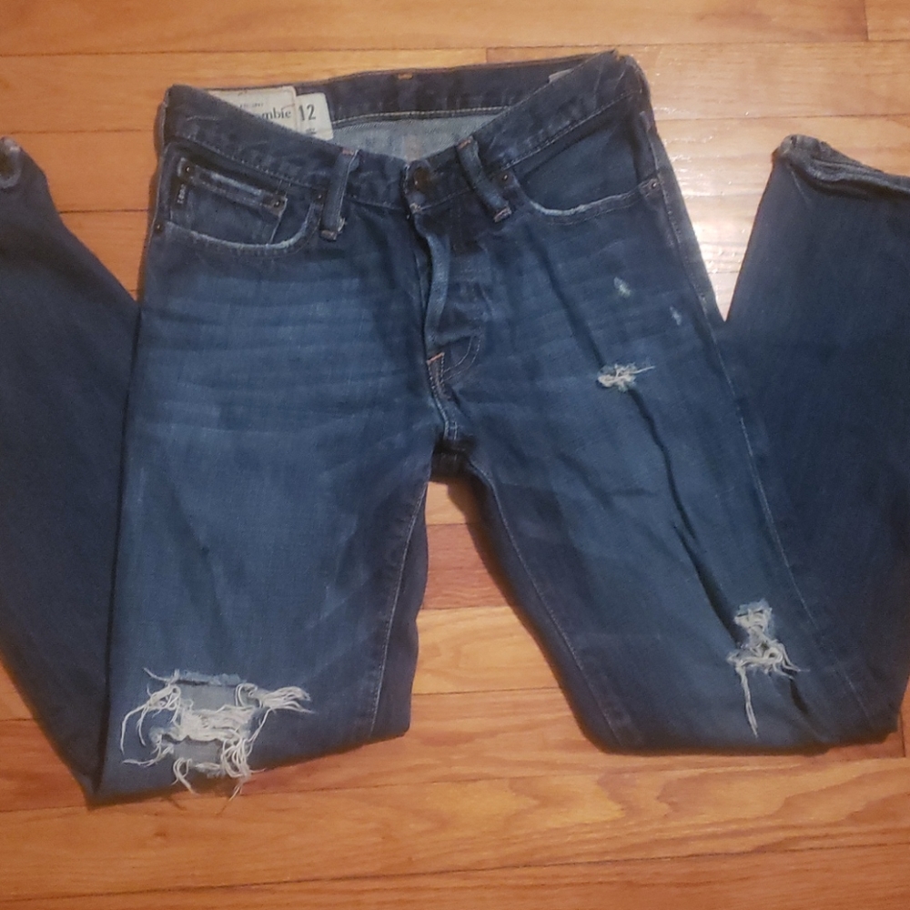 Abercrombie kids distressed jeans